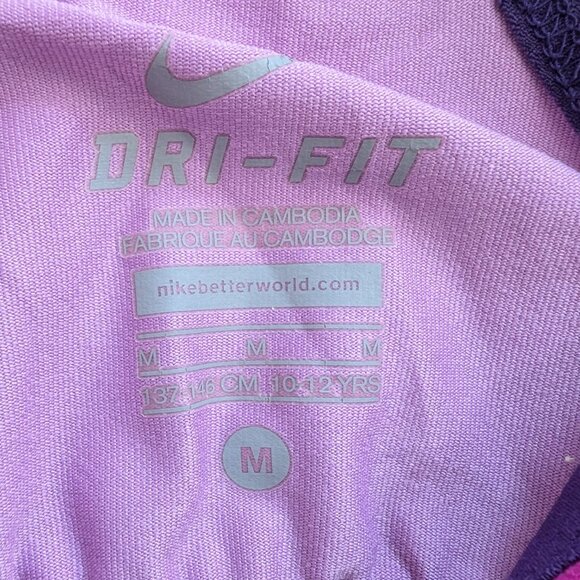 Nike Dri-Fit Women’s Training Tank Top M – Lime Green & Purple Racerback - Picture 2 of 6